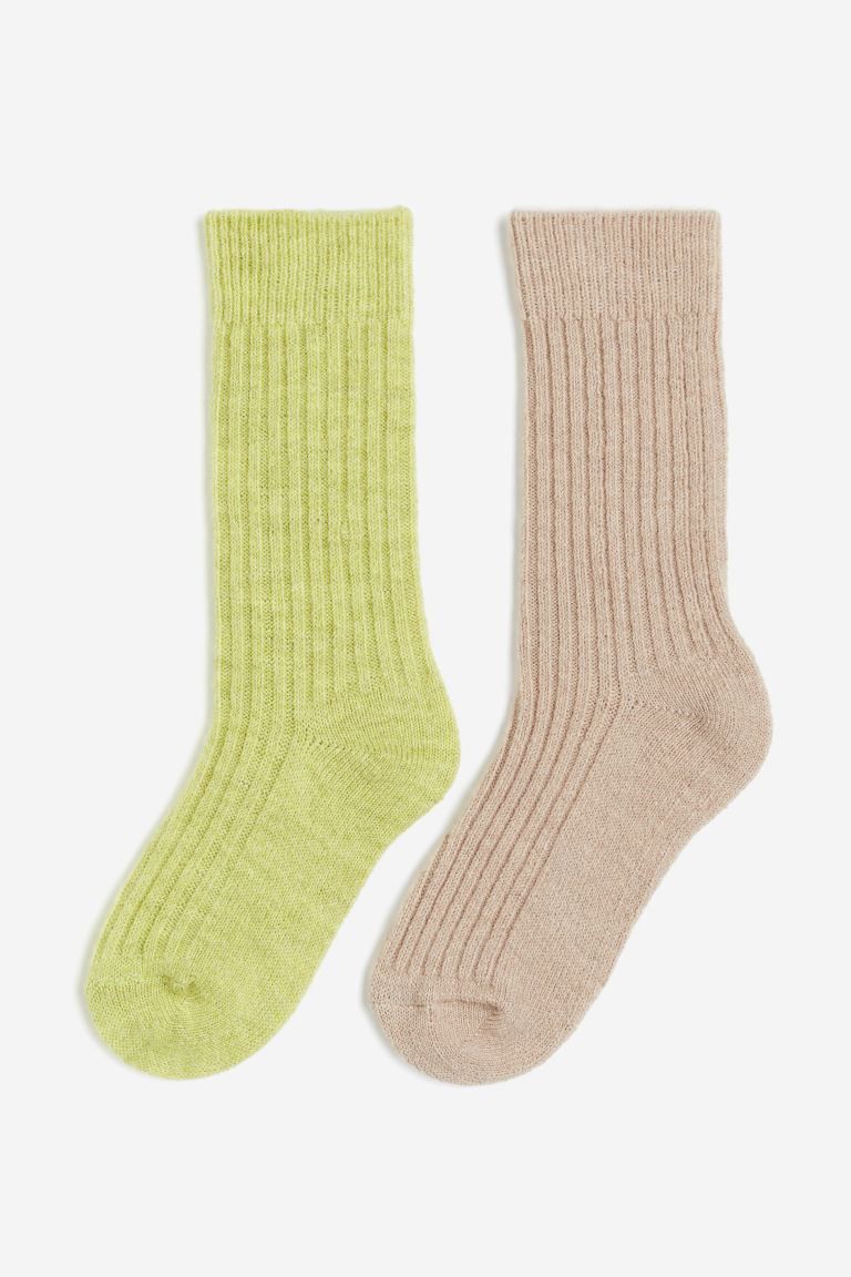 2-pack wool-blend socks | H&M (UK, MY, IN, SG, PH, TW, HK)