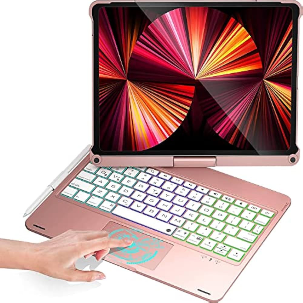 BABG iPad Pro 11 inch Case with Keyboard (2022), Touchpad Backlit Keyboard with Pencil Holder, Co... | Amazon (US)