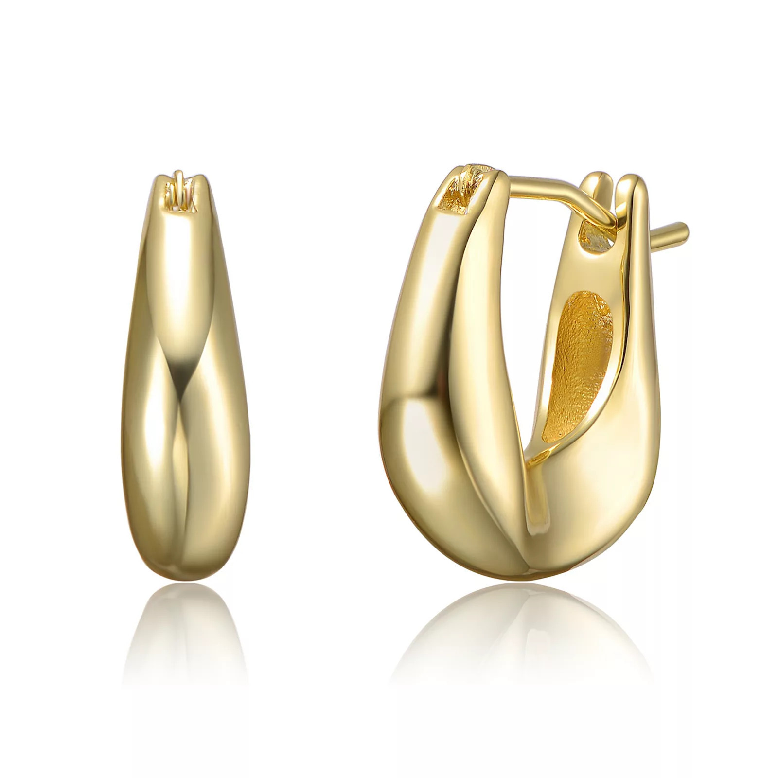 Artistic Puffy Hoop Earrings, Women's, Gold Tone | Kohl's