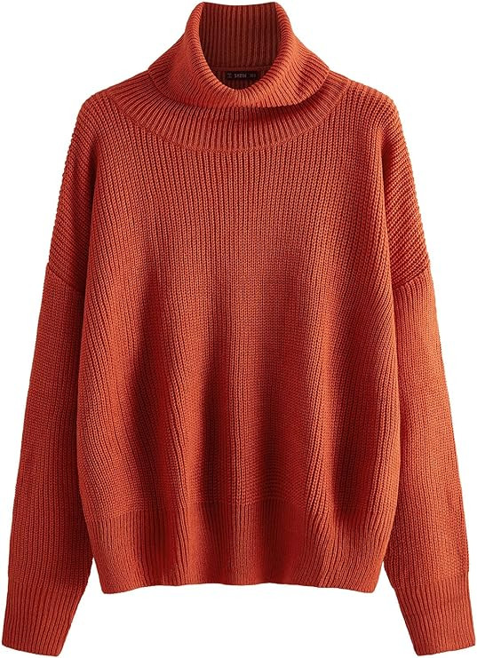 Milumia Women Crop Turtleneck Sweaters Basic Fall Winter Solid Pullover Long Sleeves | Amazon (US)