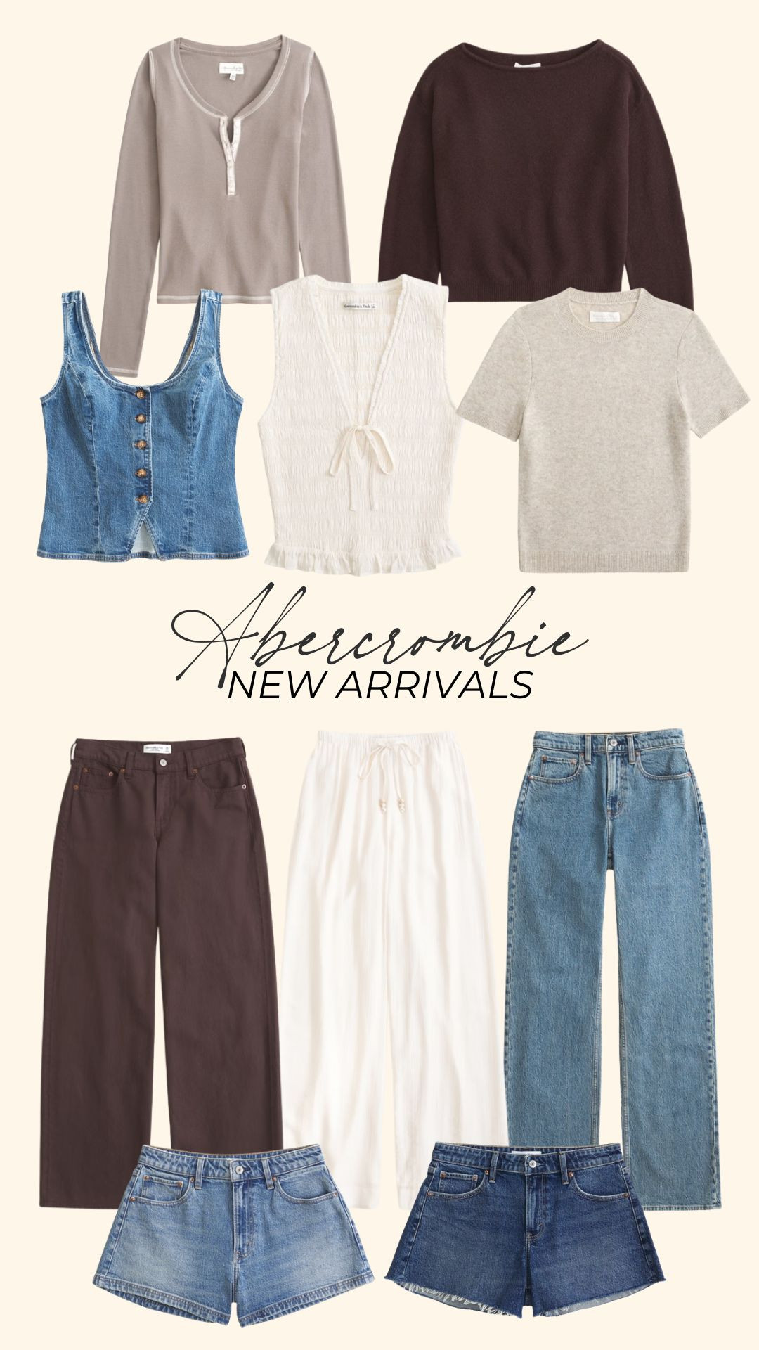 new arrivals from abercrombie 🤎

sale alert, watchnow, denim, casual outfit, finds under 100, finds under 50, matching set, spring fashion, jeans shorts, michele jaliene 

 #LTKootd #LTKSeasonal #LTKOver40