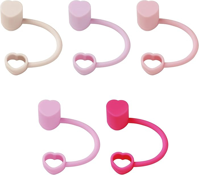 Heart-shaped Straw Toppers: Stanley Straw Covers Cap for Tumblers & Stanley Cup Accessories 30, 4... | Amazon (US)