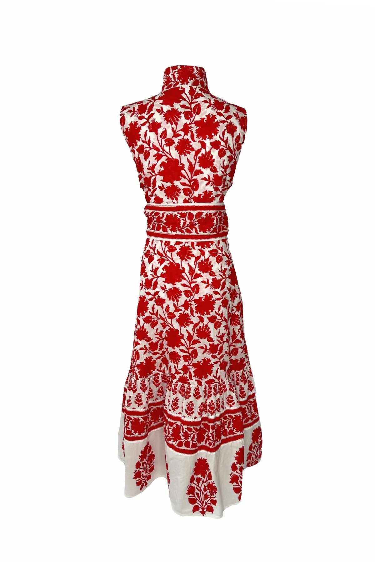 Sue Sartor Sleeveless Flounce™️ | Red/White Vintage Lily | SUE SARTOR