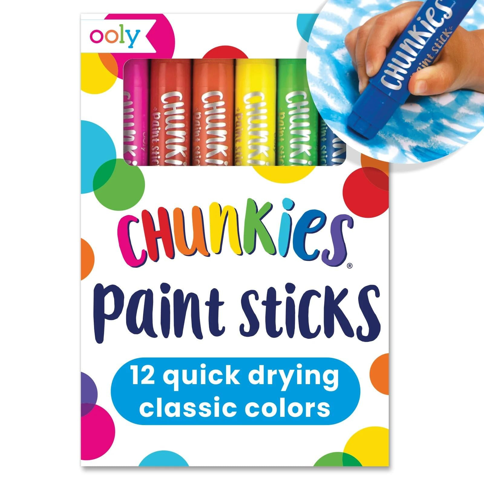 Ooly Chunkies 12 Mess Free Paint Sticks For Kids, Easter Activities for Kids, Tempera Paint Stick... | Amazon (US)