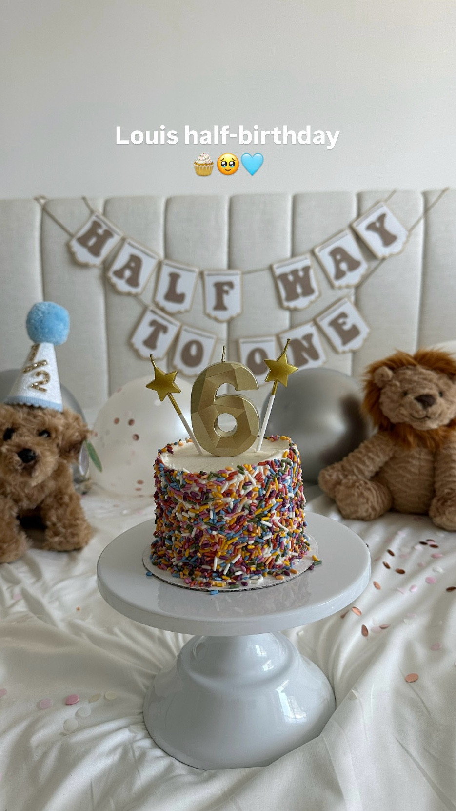 Louis half-birthday set up 🧁🩵🥹 how is my sweet boy 6 months already? Shop everything below

#LTKBaby