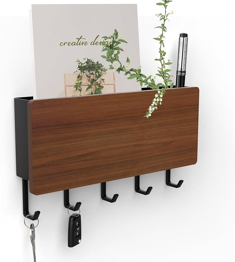 Mail and Key Organizer for Wall - Bill Holder for Wall - Hanging Mail Holder - Mail Organizer Wal... | Amazon (US)