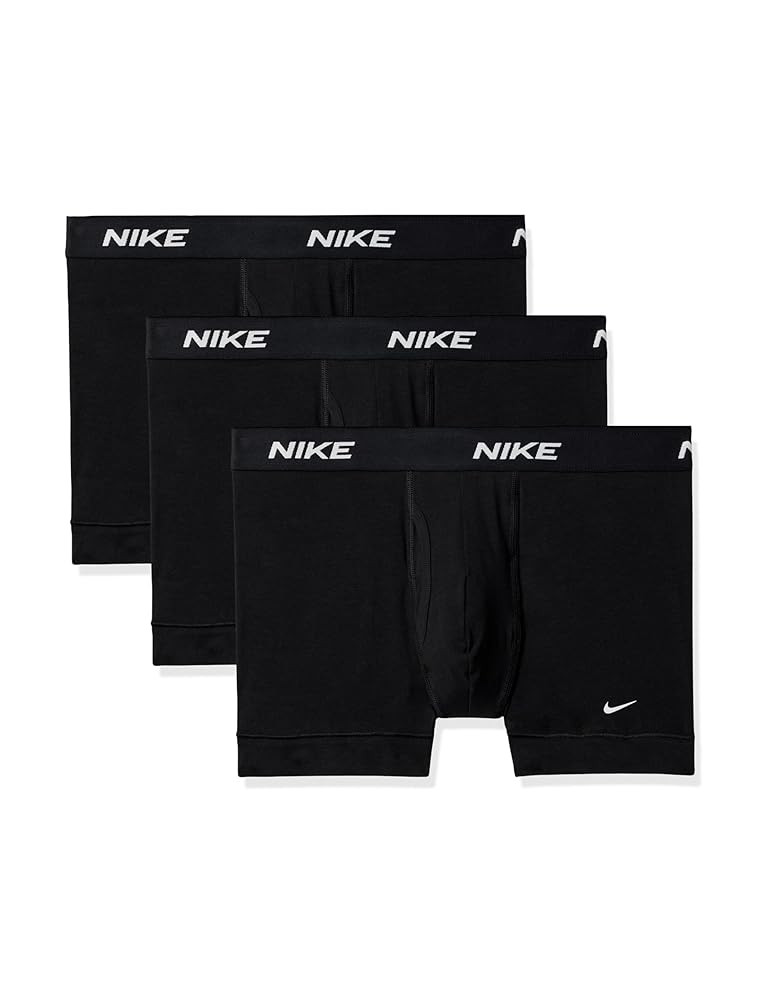 Amazon.com: Nike Men's All Day Cotton Stretch Trunk W/Fly Underwear (3-Pack), Black/Black/Black :... | Amazon (US)