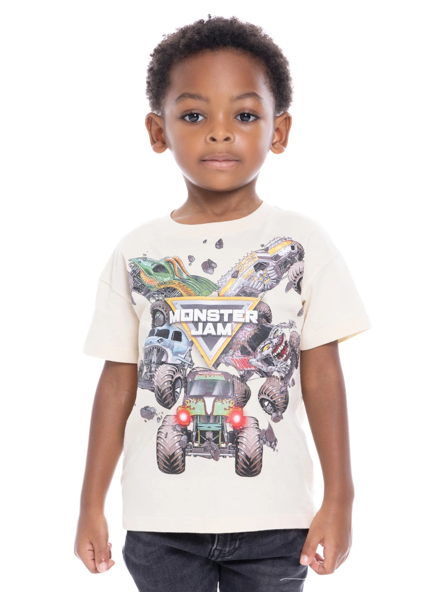Monster Jam Toddler Short Sleeve Crewneck Tee, Sizes 12M-5T | Walmart (US)