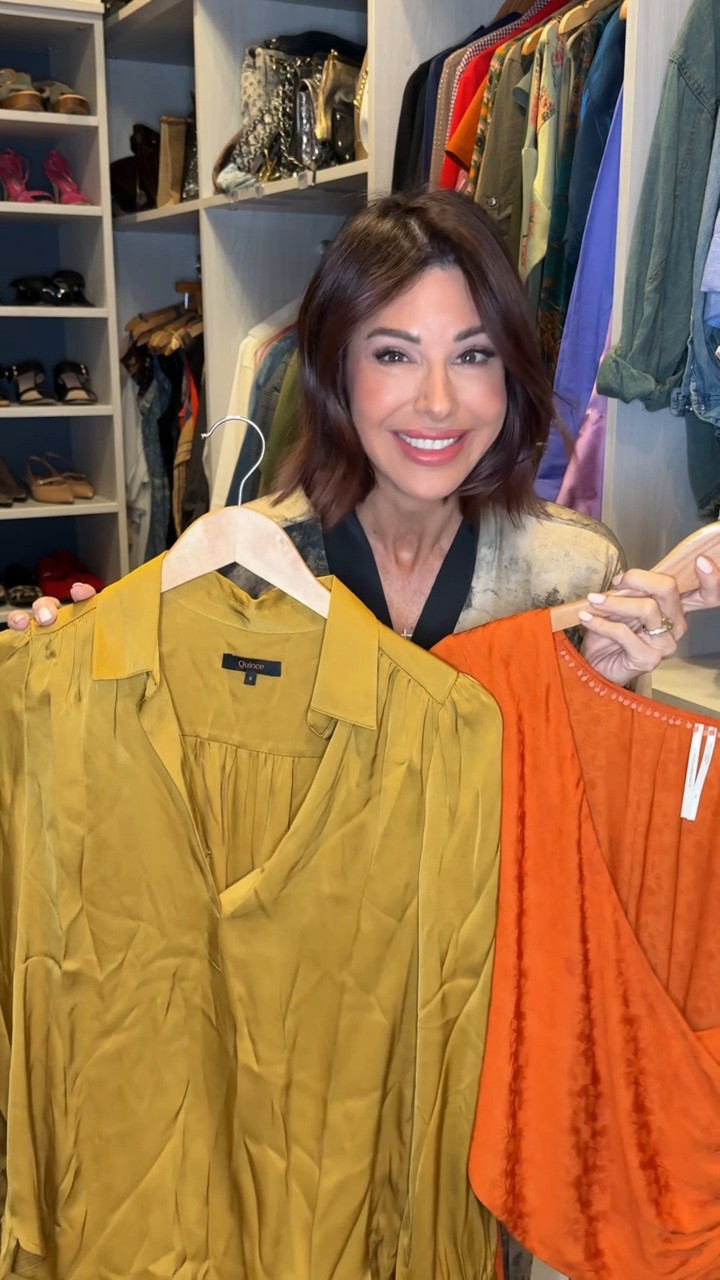Help! Podcast taping in an hour! Which top should I go with? 🧡💛

Everything linked in my bio! 

#over50 #midlife #fashion #ootd #midlifewoman