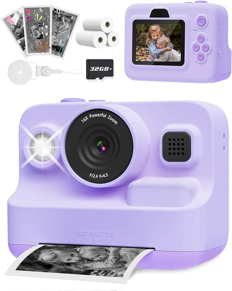 Anchioo Instant Camera Toys for Age 3-12 Girls Boys Christmas Birthday Party Gift Ideas - 2.4 inc... | Amazon (US)