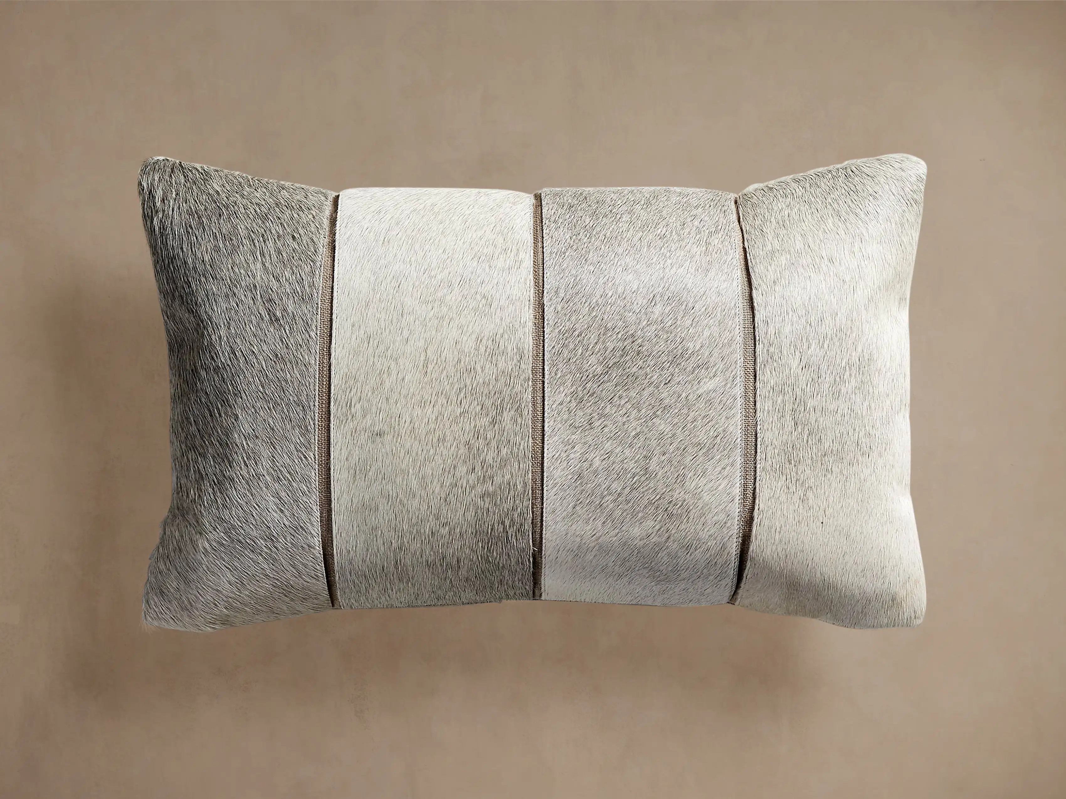 Channel-Stitch Hide Lumbar Pillow | Arhaus