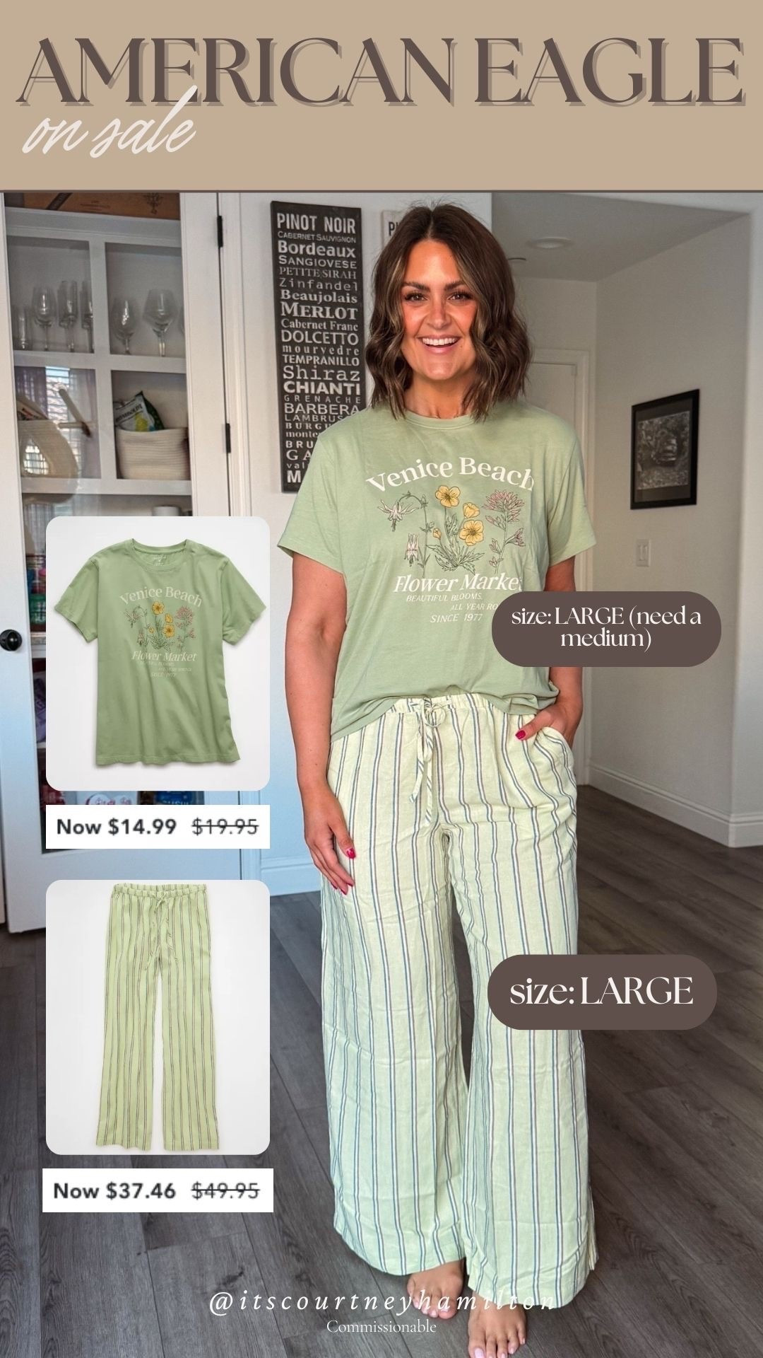 Spring outfit on sale from American Eagle!! Top is a L but need a medium, pants are a L!

Spring fashion, Casual outfit, Courtney Hamilton, linen pants, new arrivals, travel outfit

#LTKdayinmylife #LTKSeasonal #LTKSaleAlert