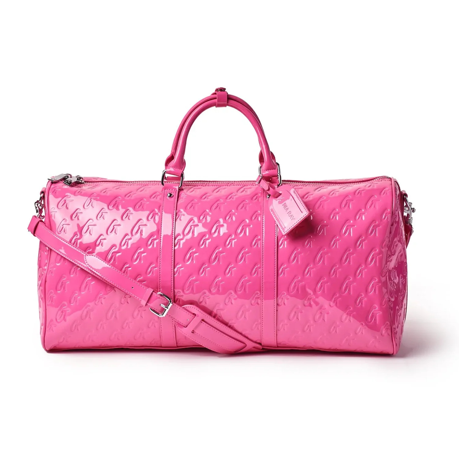 MONOGRAM DUFFLE BAG - MIRROR HOT PINK | Glam-Aholic Lifestyle
