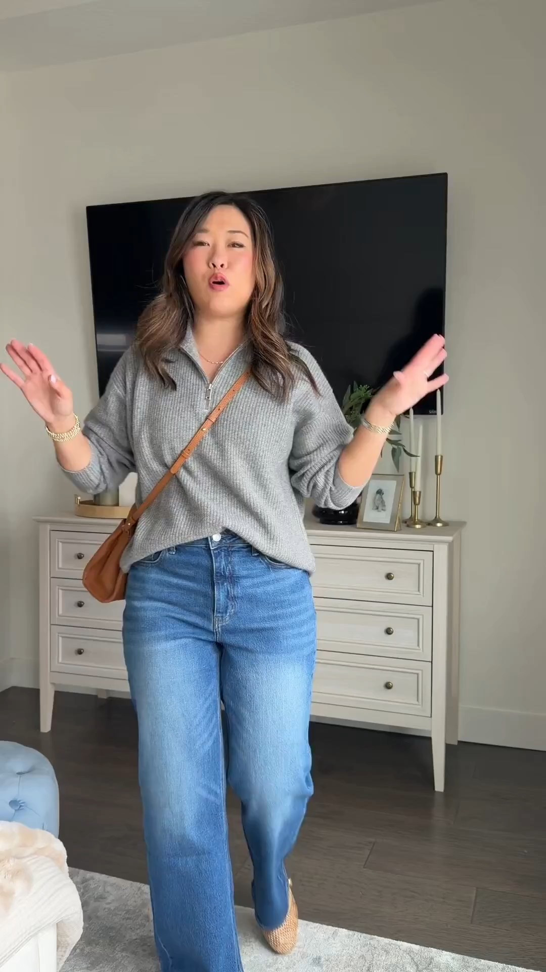 Obsessed with this Quince curvy straight denim!! Wearing size 28. And this bag?? No notes!! 

And how good are these Target flats!? Actually obsessed! 

#LTKSeasonal #LTKootd #LTKmomlife