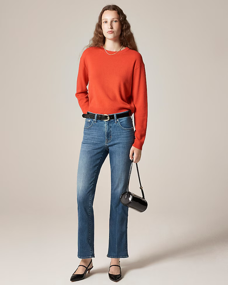 Mid-rise cropped kickout jean | J. Crew US
