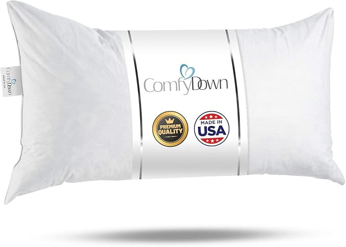 16x22 Decorative Throw Pillow Insert, Goose Down and Feathers Fill, 100% Cotton Cover 233 Thread ... | Amazon (US)