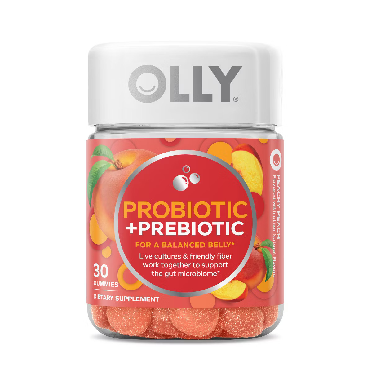 OLLY Probiotic + Prebiotic Gummies - Peachy Peach | Target