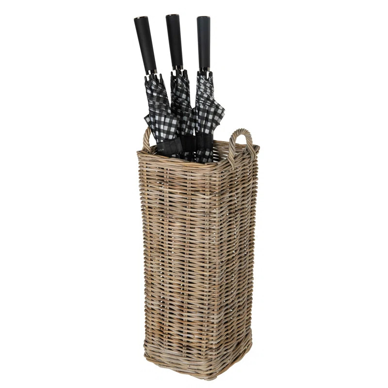 Ayriauna Square Umbrella Wicker Basket | Wayfair North America