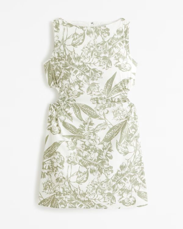 Women's Stretch Cotton Cutout Mini Dress | Women's Clearance | Abercrombie.com | Abercrombie & Fitch (US)
