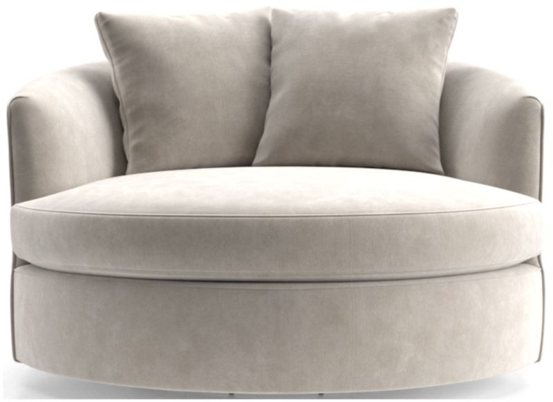 Tillie Grande Swivel Chair + Reviews | Crate and Barrel | Crate & Barrel