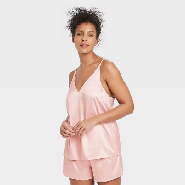 Women's Satin Sleep Camisole - Stars Above™ Soft Pink S | Target