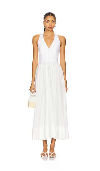 Lino Midi Dress in Bone | Revolve Clothing (Global)