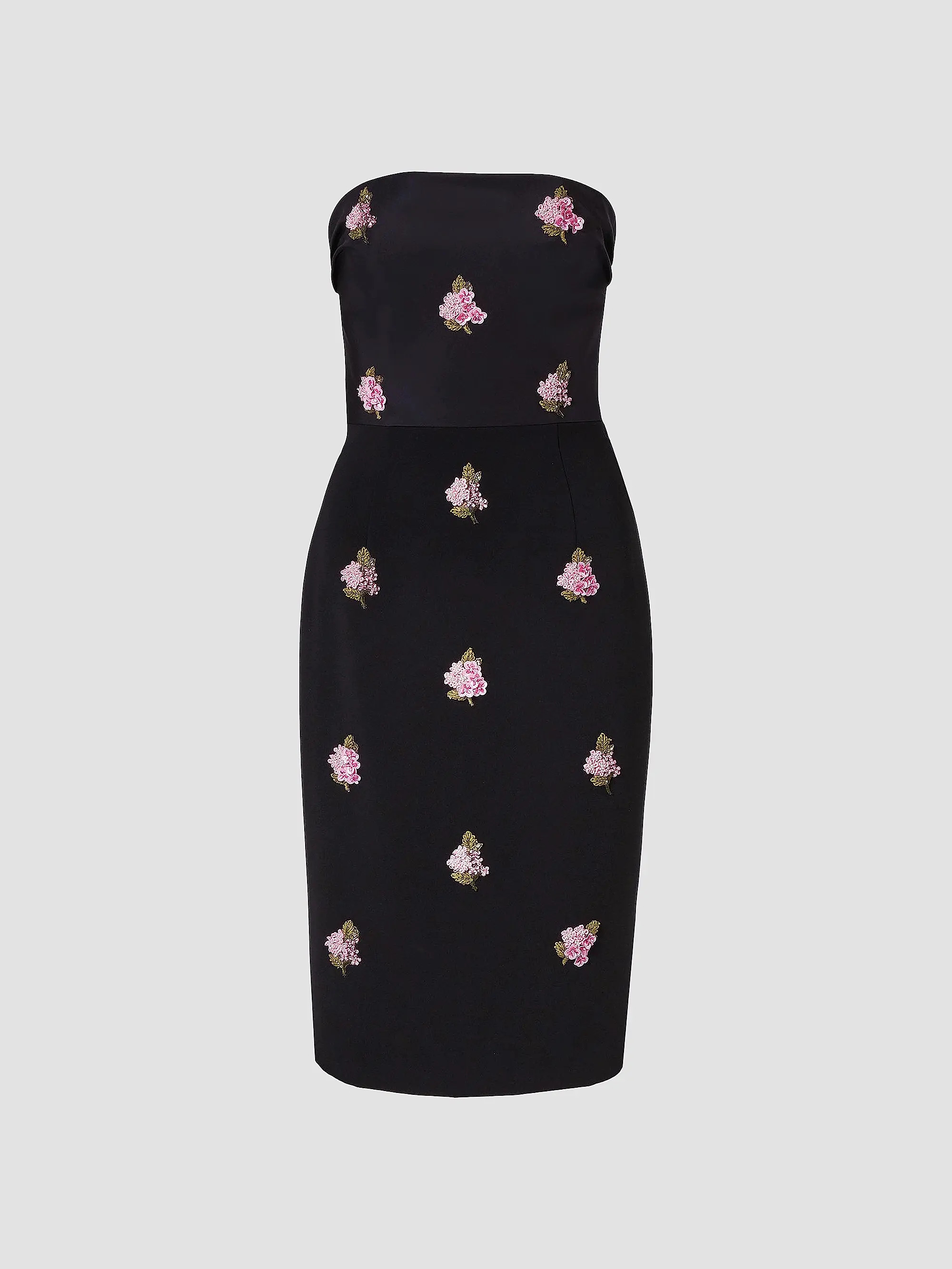 Carolina Herrera Floral Sequin Strapless Midi-Dress | Saks Fifth Avenue | Saks Fifth Avenue