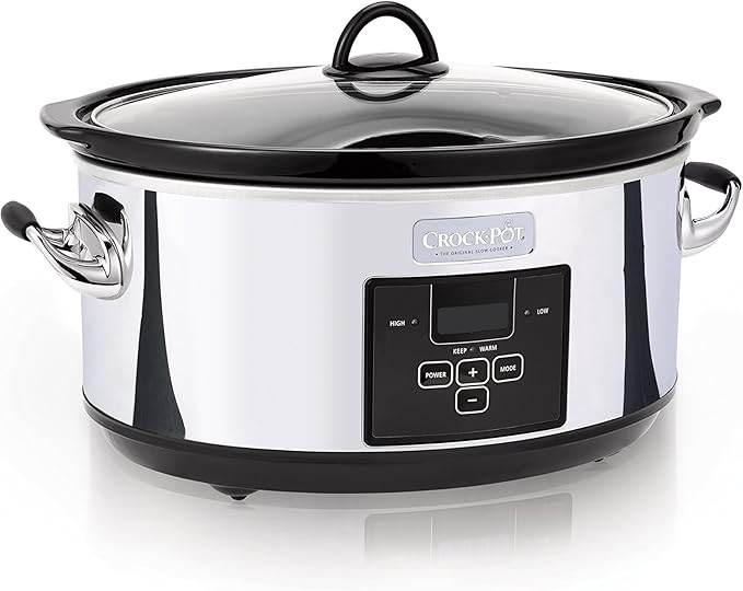 Crock-Pot 7 Quart Programmable Slow Cooker with Digital Countdown Timer|Polished Platinum | Amazon (US)