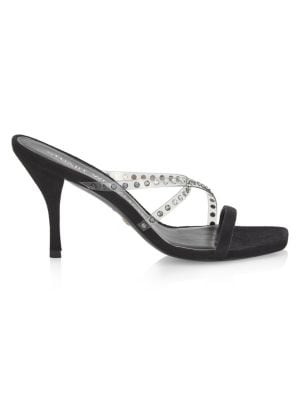 Strapeze 85MM Crystal-Embellished Slide Sandals | Saks Fifth Avenue OFF 5TH
