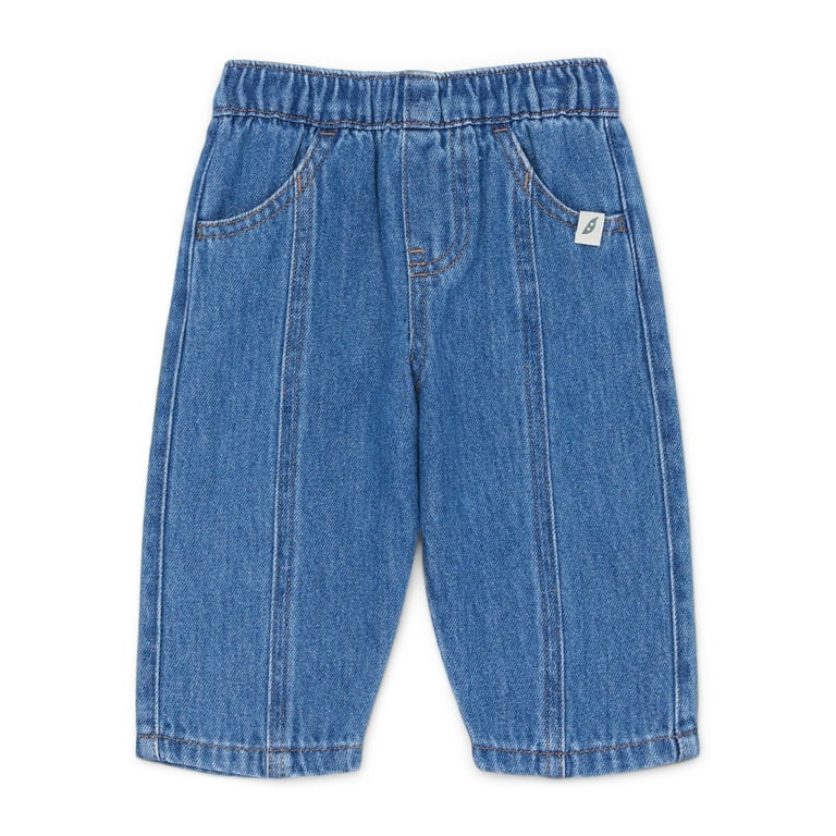 easy-peasy Baby Denim Pull On Pants with Seam, Sizes 0-24 Months | Walmart (US)