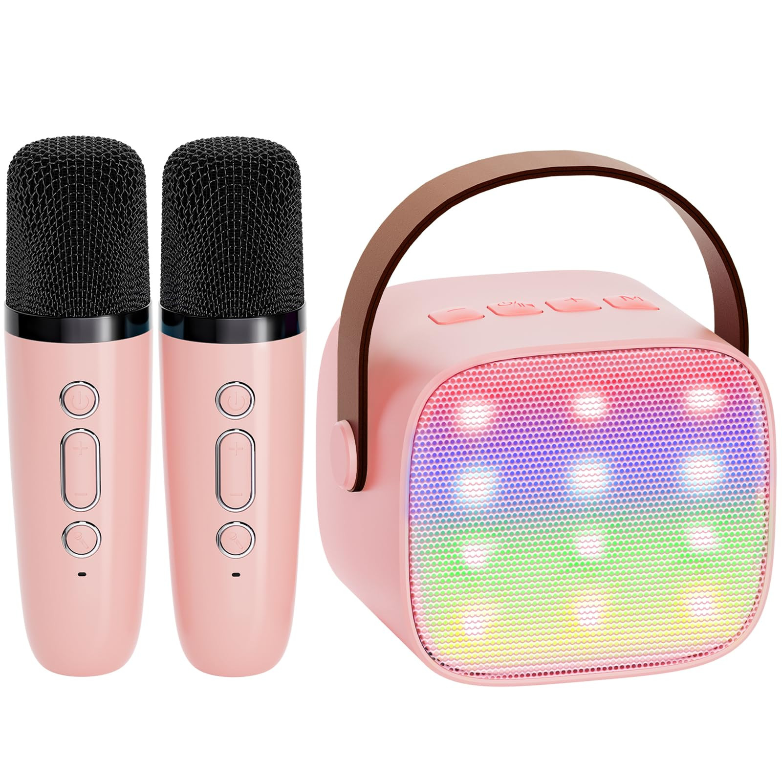 YLL Mini Karaoke Machine for Kids Adults, Portable Bluetooth Speaker with 2 Wireless Microphones,... | Amazon (US)