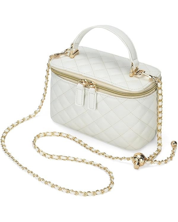 Mini Quilted Box Crossbody Bags for Women, Small Square Designer Clutch Purses with Adjustable Ch... | Amazon (US)