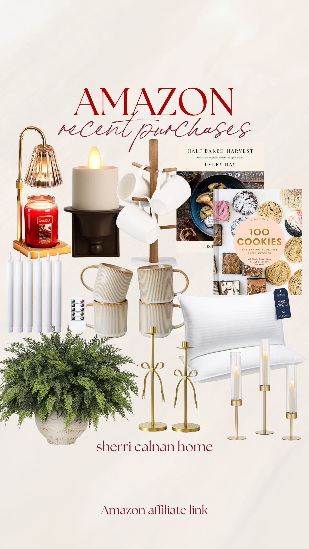 Amazing recent purchases. Sherricalnanhome, Amazon home finds, viral Amazon cook books, Amazon candle warmer, Amazon faux Stems, Amazon candle sticks. 

#LTKSaleAlert #LTKFindsUnder100 #LTKHome