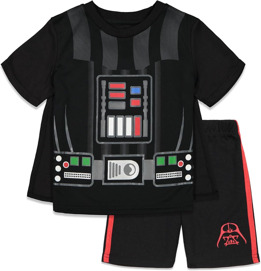 Star Wars Darth Vader [SizeRangeDescription1] 3 Piece Outfit Set: T-Shirt Shorts Cape [SizeDescri... | Amazon (US)
