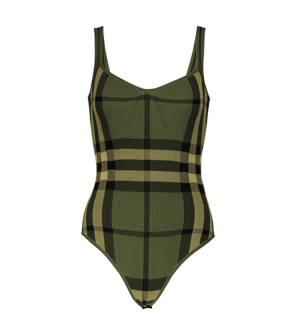 Checked cotton-blend bodysuit | Mytheresa (DACH)