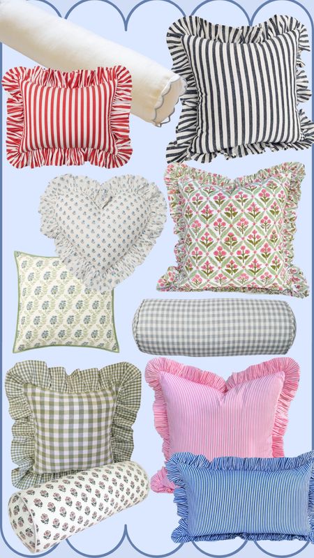 Loving all of these throw pillows! Lots of ruffles, block prints, stripes and fun colors that would be perfect for a college or post grad room. Let me know what other kinds of home decor you want me to share!


// coastal home style, Grandmillenial decor, girly home decor, dorm decor inspo 

#LTKFindsUnder100 #LTKHome #LTKU