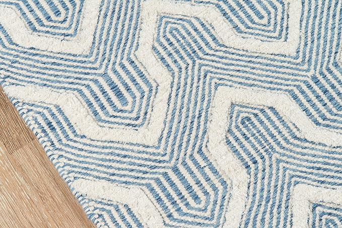 Erin Gates by Momeni Langdon Prince Blue Hand Woven Wool Area Rug 7'6" X 9'6" | Amazon (US)