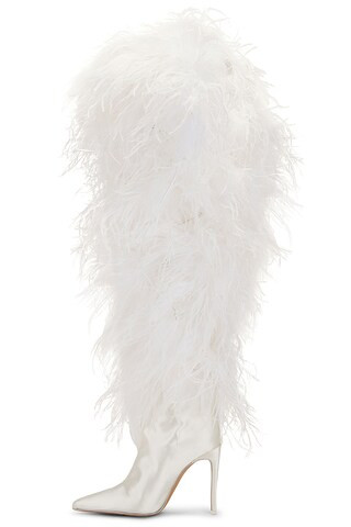 Over The Knee Boot 110 in White | Revolve Clothing (Global)