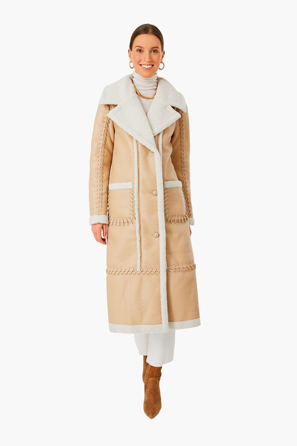 Scone Windsor Vegan Sherpa Long Coat | Jonathan Simkhai | Tuckernuck (US)