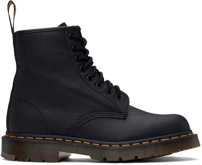 Black 1460 Slip Resistant Lace-Up Boots | SSENSE