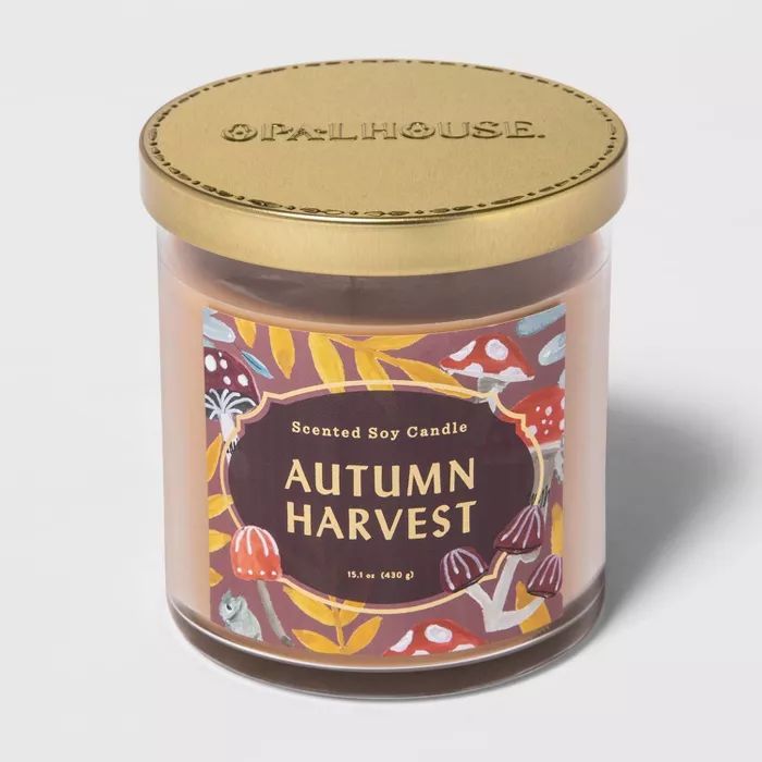 15.1oz Lidded Glass Jar 2-Wick Autumn Harvest Candle - Opalhouse™ | Target