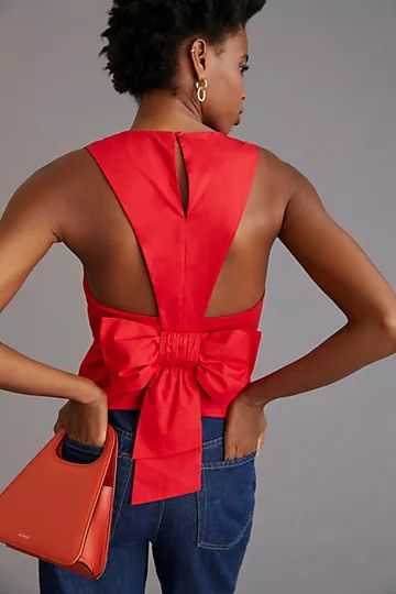 Sunday in Brooklyn Woven Bow-Back Tank | Anthropologie (US)