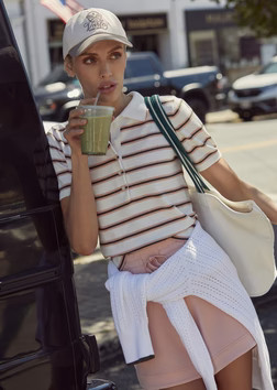 Faustine Button Neck Polo | Varley UK | Varley UK | Varley UK