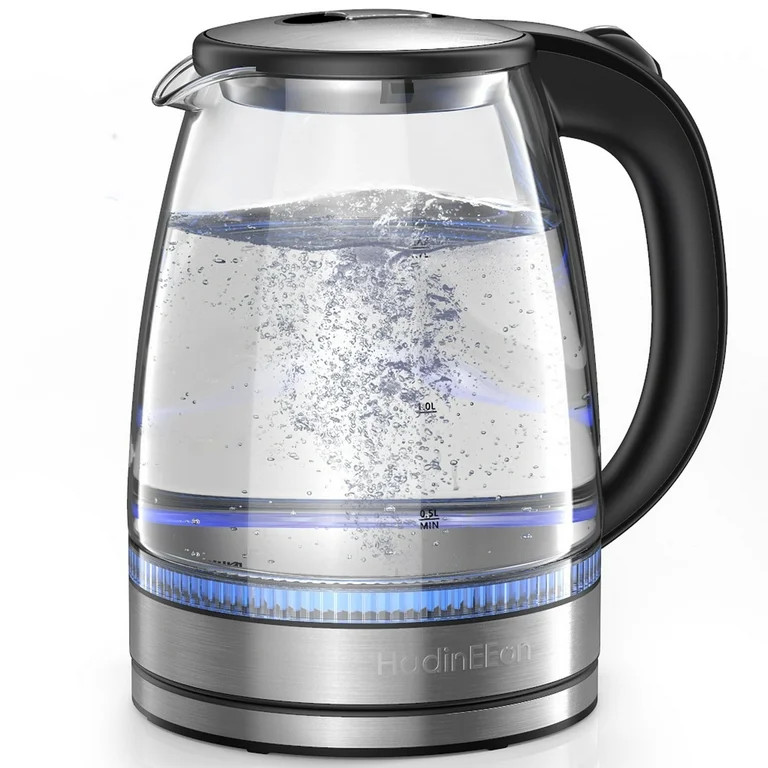 HadinEEon Electric Kettle, 1.7L Glass Boiler Electric Tea Kettle with Blue LED Indicator Light, S... | Walmart (US)