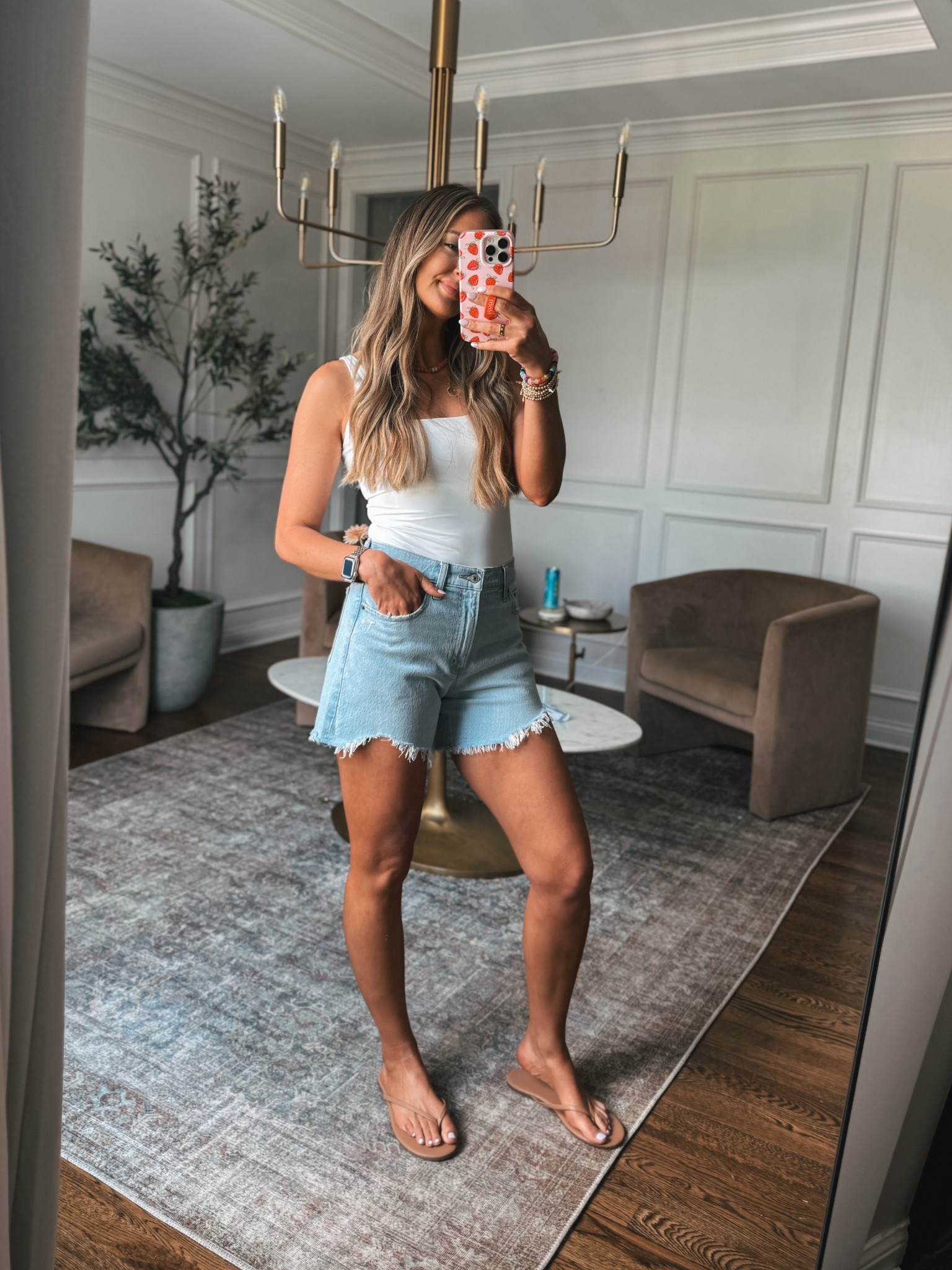My denim shorts are on MAJOR SALE right now! 30% off + an additional 15% with code SHORTSAF these are the PERFECT mom jean short with a 5 inch inseam! I wear a 28. 

#LTKSaleAlert #LTKStyleTip #LTKFindsUnder50