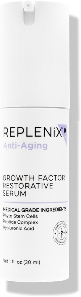 Replenix Growth Factor Restorative Facial Serum, Anti-Aging Treatment with Medical-Grade Ingredie... | Amazon (US)