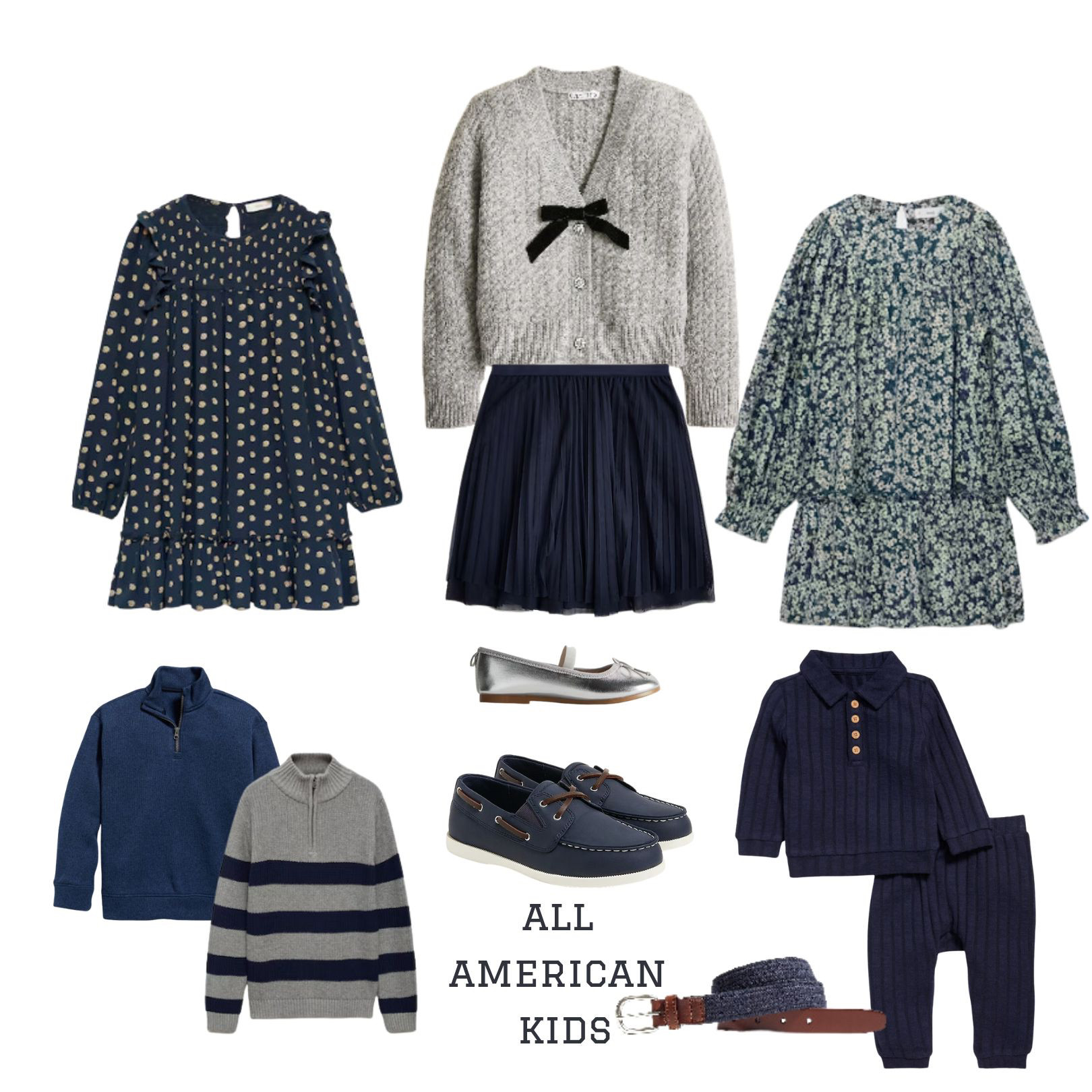 Timeless Thanksgiving Outfits for Kids 🍂 | Classic Navy & Gray Style for Boys and Girls 👦👧 Perfect for all seasonal events! 🎉 Featuring preppy essentials: cozy sweaters, pretty and flowy dresses. These versatile pieces are designed for a polished look, from holiday dinners to family gatherings and school events. 

 #LTKCyberWeek #LTKHoliday #LTKFamily