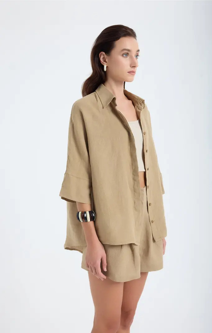Iyan 100% Linen Oversize Shirt | Nordstrom
