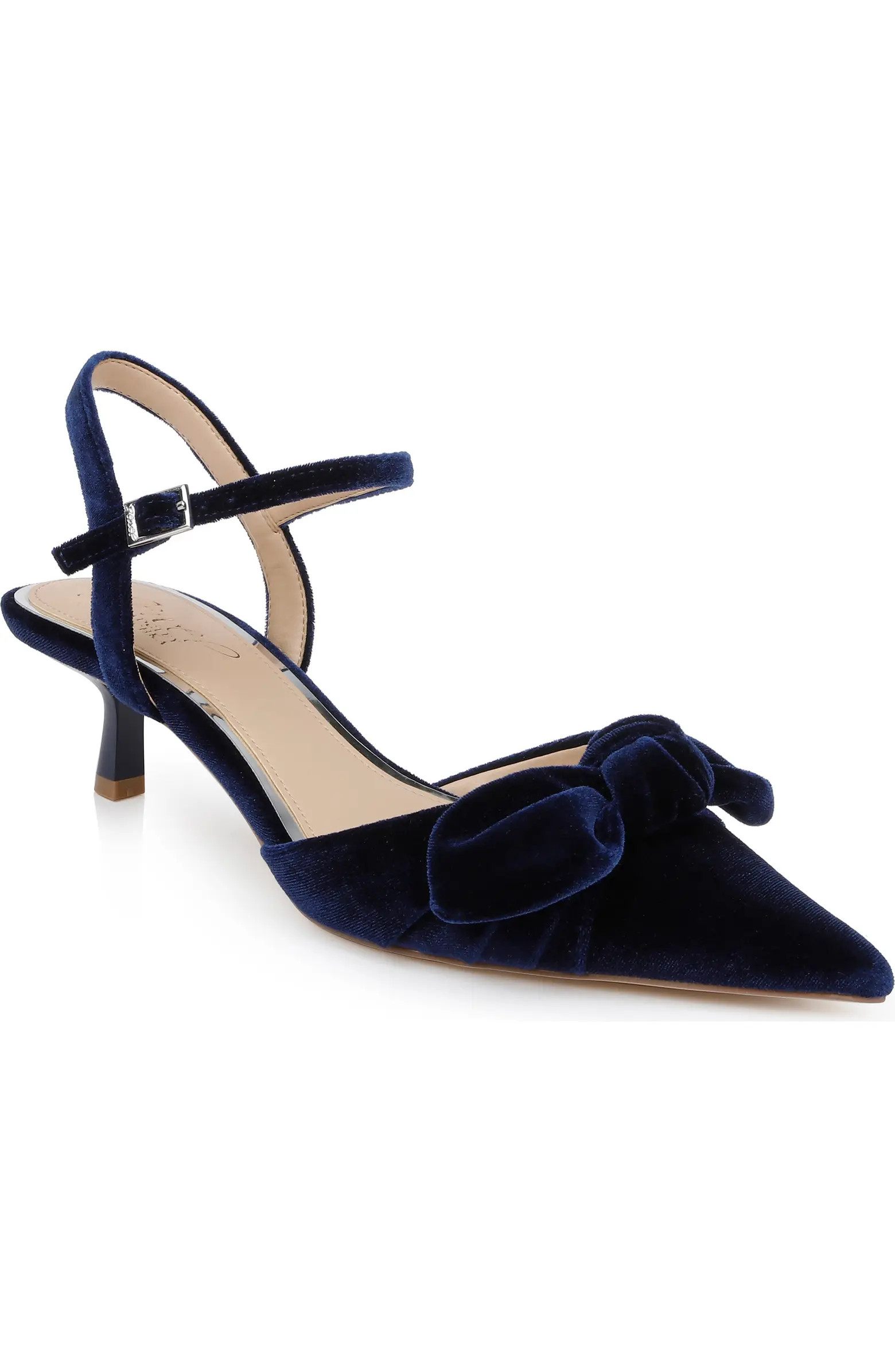 Ember Ankle Strap Pointed Toe Kitten Heel Pump (Women) | Nordstrom