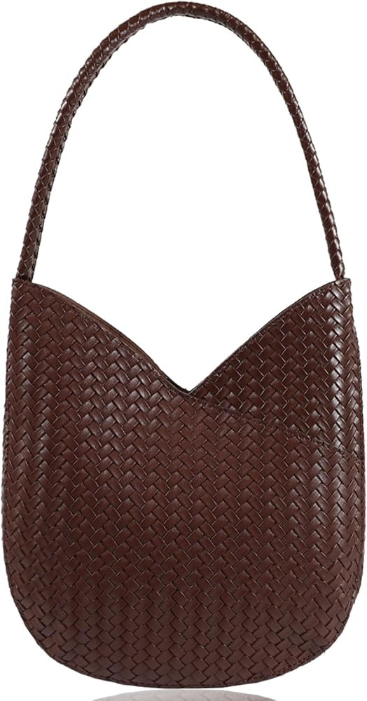 Hobo Bags for Women Imitation Woven leather Top-handle Shoulder Bag Tote Bag | Amazon (US)